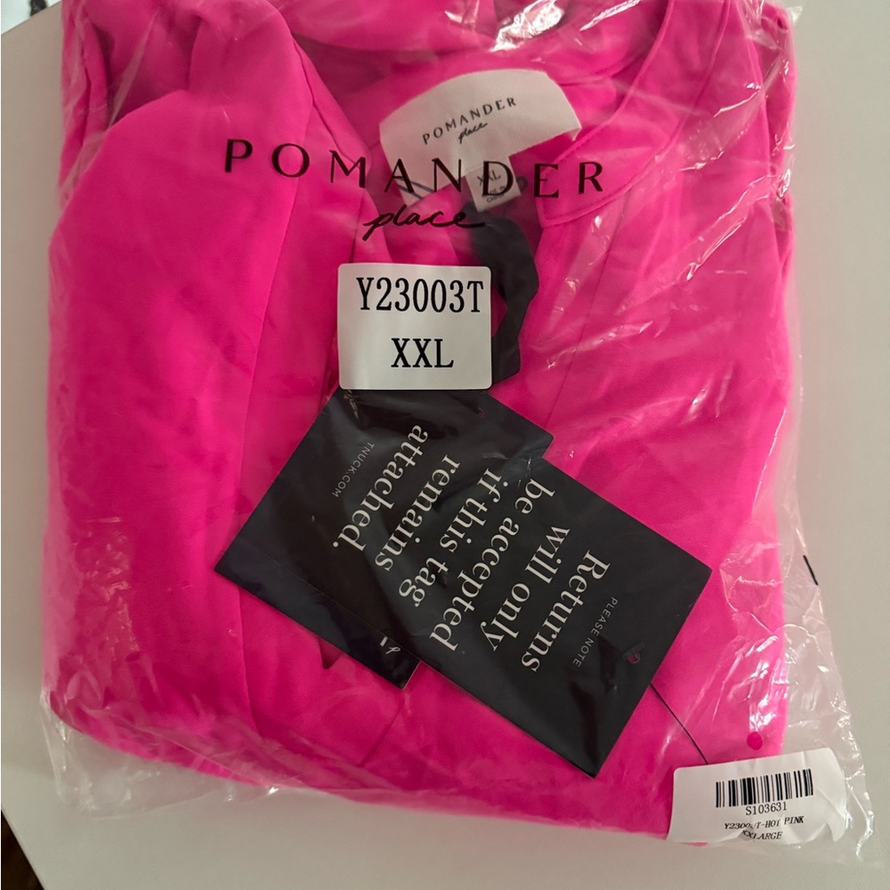 NIB Pomander Place Hot Pink Tiered Dress - Picture 2 of 2